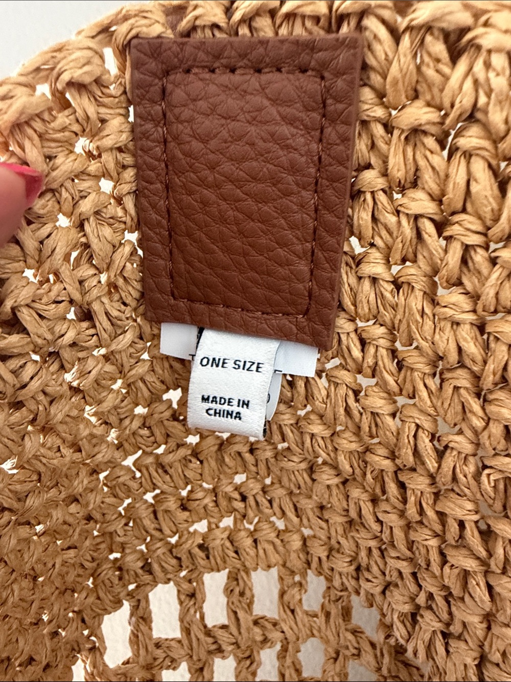 Banana Republic Tan Crochet Tote with Brown Straps - perfect for beach or pool - Picture 3 of 3